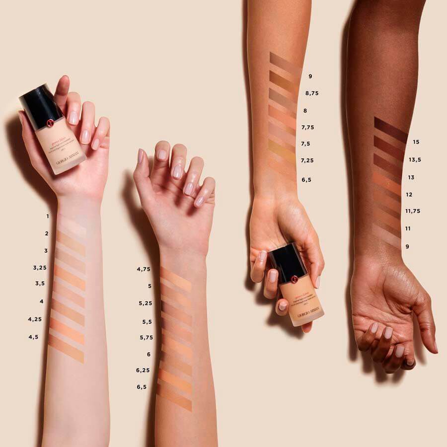 giorgio armani fabric foundation swatches