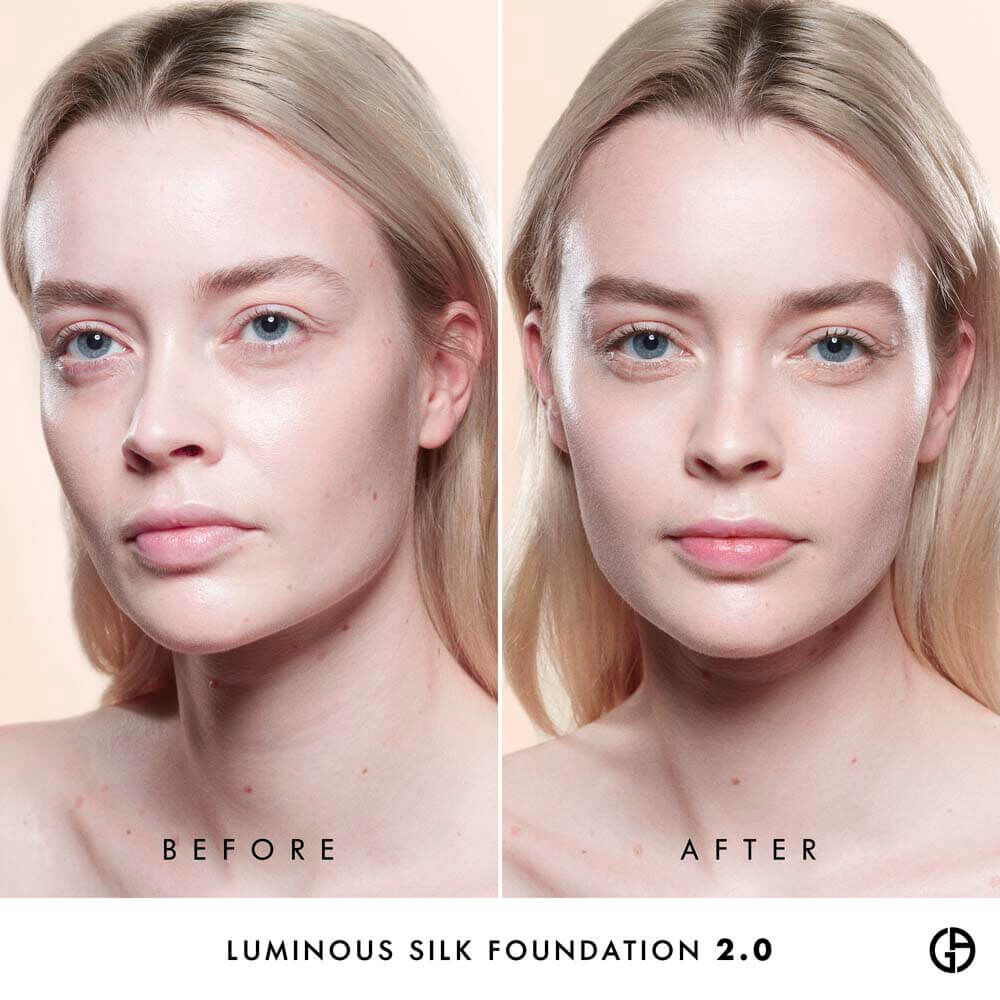 giorgio armani luminous silk foundation before and after