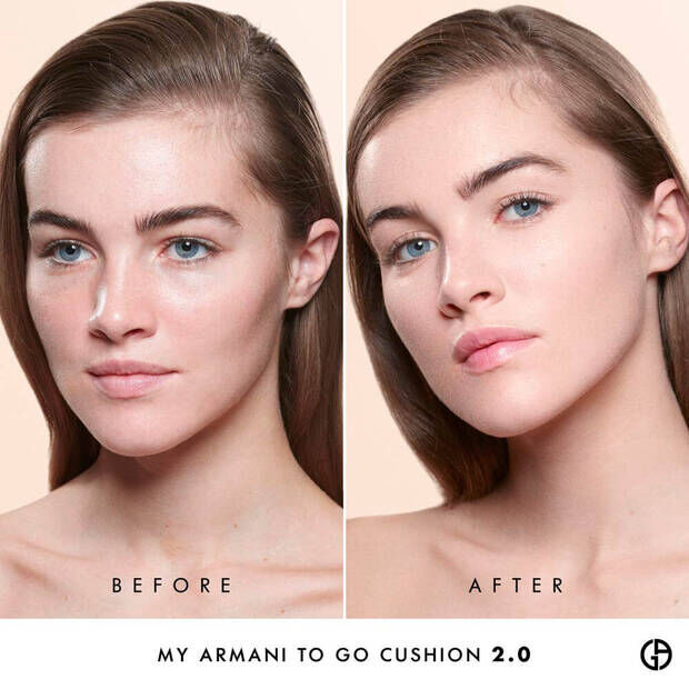 Armani cushion shop foundation pink